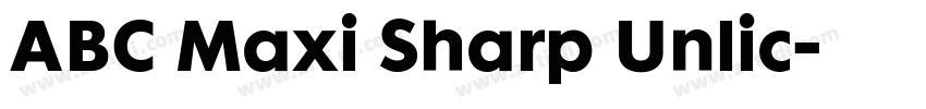 ABC Maxi Sharp Unlic字体转换